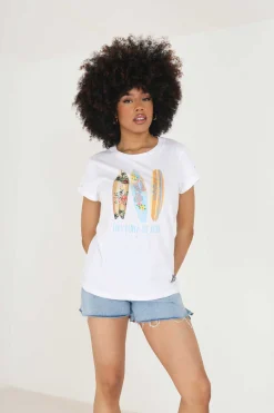 Brave Soul T-Shirts-T-Shirt Manga Curta Estampada