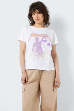 Noisy May Licencas-T-Shirt Manga Curta Print Frontal