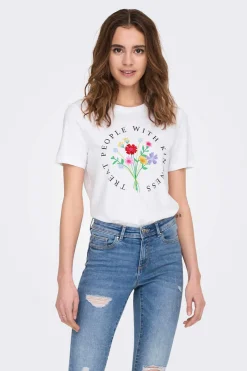 Only T-Shirts-T-Shirt Manga Curto Desenho Love