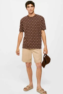 Springfield T-Shirt Micro Castanho Discount