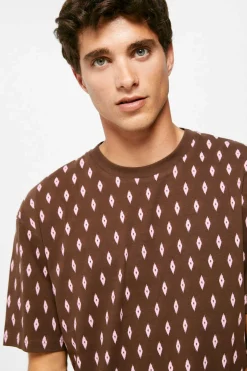 Springfield T-Shirt Micro Castanho Discount