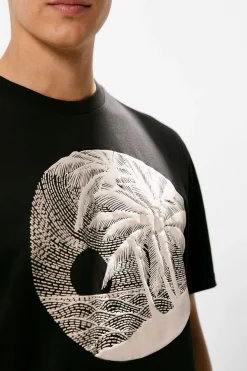 Springfield T-Shirt Palmeiras Pespontos Preto Online