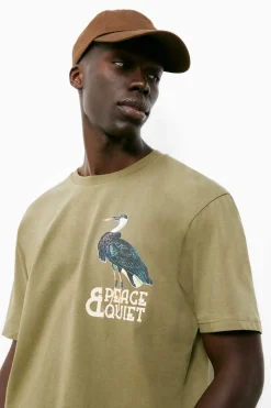 Springfield T-Shirt Peace & Quiet Caqui Escuro Outlet