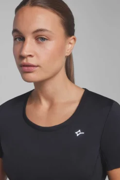 Dash and Stars T-Shirts-T-Shirt Transpiravel Preta