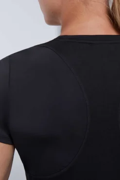 Dash and Stars T-Shirts-T-Shirt Transpiravel Preta