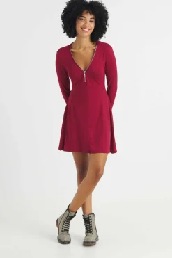 Inside Vestidos E Macacoes-Vestida Fecho-Eclair Central