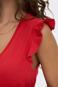 Only Vestidos E Macacoes-Vestido Com Folhos