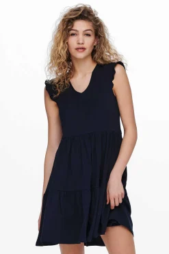 Only Vestidos E Macacoes-Vestido Com Folhos