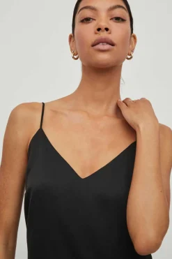 Vila Vestidos E Macacoes-Vestido Comprido De Alcas Acetinado