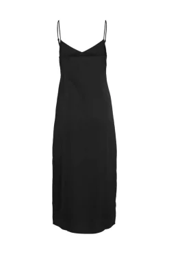 Vila Vestidos E Macacoes-Vestido Comprido De Alcas Acetinado