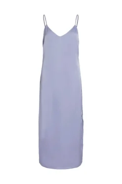 Vila Vestidos E Macacoes-Vestido Comprido De Alcas Acetinado