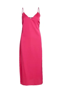 Vila Vestidos E Macacoes-Vestido Comprido De Alcas Acetinado