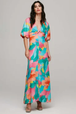 Vila Vestidos E Macacoes-Vestido Comprido De Manga Curta