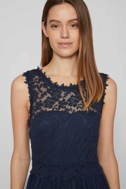 Vila Vestidos E Macacoes-Vestido Comprido Saia Tule