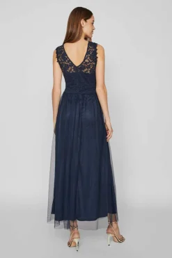 Vila Vestidos E Macacoes-Vestido Comprido Saia Tule