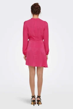 Only Vestidos E Macacoes-Vestido Curto Acetinado