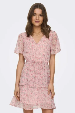 JDY Vestidos E Macacoes-Vestido Curto Com Folhos