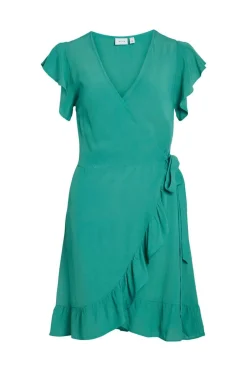 Vila Vestidos E Macacoes-Vestido Curto Com Folhos