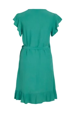 Vila Vestidos E Macacoes-Vestido Curto Com Folhos