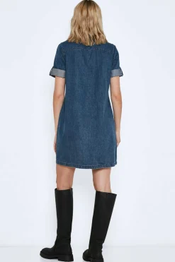 Noisy May Vestidos E Macacoes-Vestido Curto De Ganga