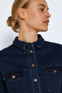 Noisy May Vestidos E Macacoes-Vestido Curto Denim