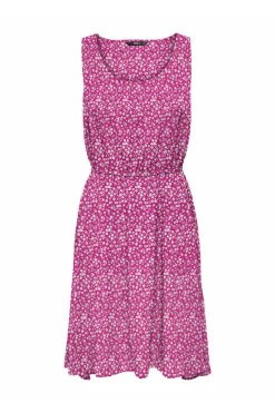 Only Vestidos E Macacoes-Vestido Curto Estampado Sem Mangas