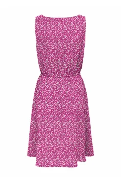 Only Vestidos E Macacoes-Vestido Curto Estampado Sem Mangas