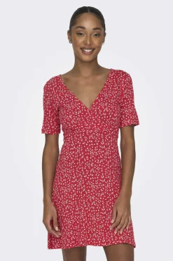 Only Vestidos E Macacoes-Vestido Curto Gola Em Bico