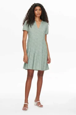 Only Vestidos E Macacoes-Vestido Curto Manga Curta