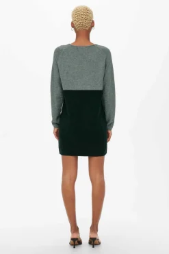 Only Vestidos E Macacoes-Vestido De Malha Cor Block