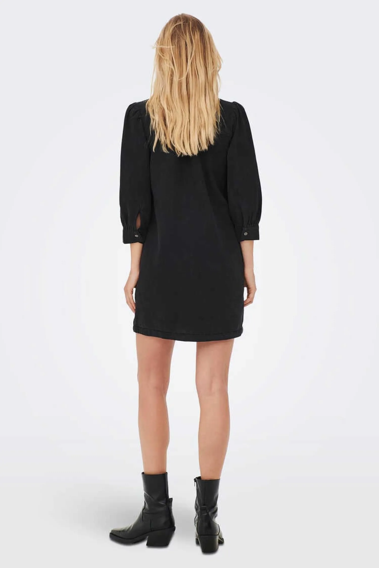 Only Vestidos E Macacoes-Vestido Denim Manga Comprida