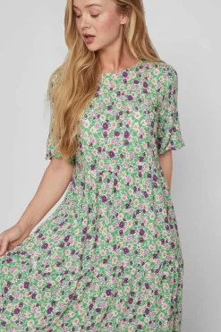 Vila Vestidos E Macacoes-Vestido Folgado Midi