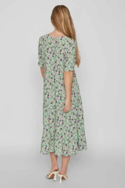 Vila Vestidos E Macacoes-Vestido Folgado Midi