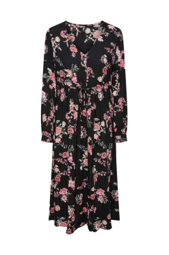 Pieces Vestidos E Macacoes-Vestido Midi Com Estampado Floral