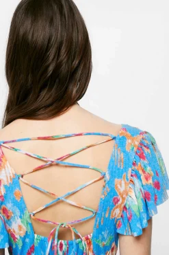 Springfield Vestidos E Macacoes-Vestido Midi Estampado Costas Zigzag