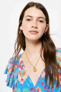 Springfield Vestidos E Macacoes-Vestido Midi Estampado Costas Zigzag