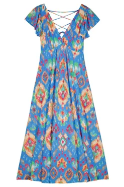 Springfield Vestidos E Macacoes-Vestido Midi Estampado Costas Zigzag