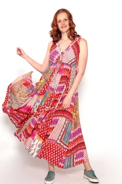 Brave Soul Vestidos E Macacoes-Vestido Sem Mangas Com Print