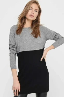 Only Sueteres E Cardigans-Vestido Solto Manga Ragla