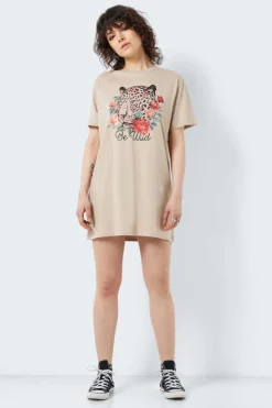 Noisy May Vestidos E Macacoes-Vestido Tipo T-Shirt