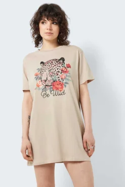 Noisy May Vestidos E Macacoes-Vestido Tipo T-Shirt