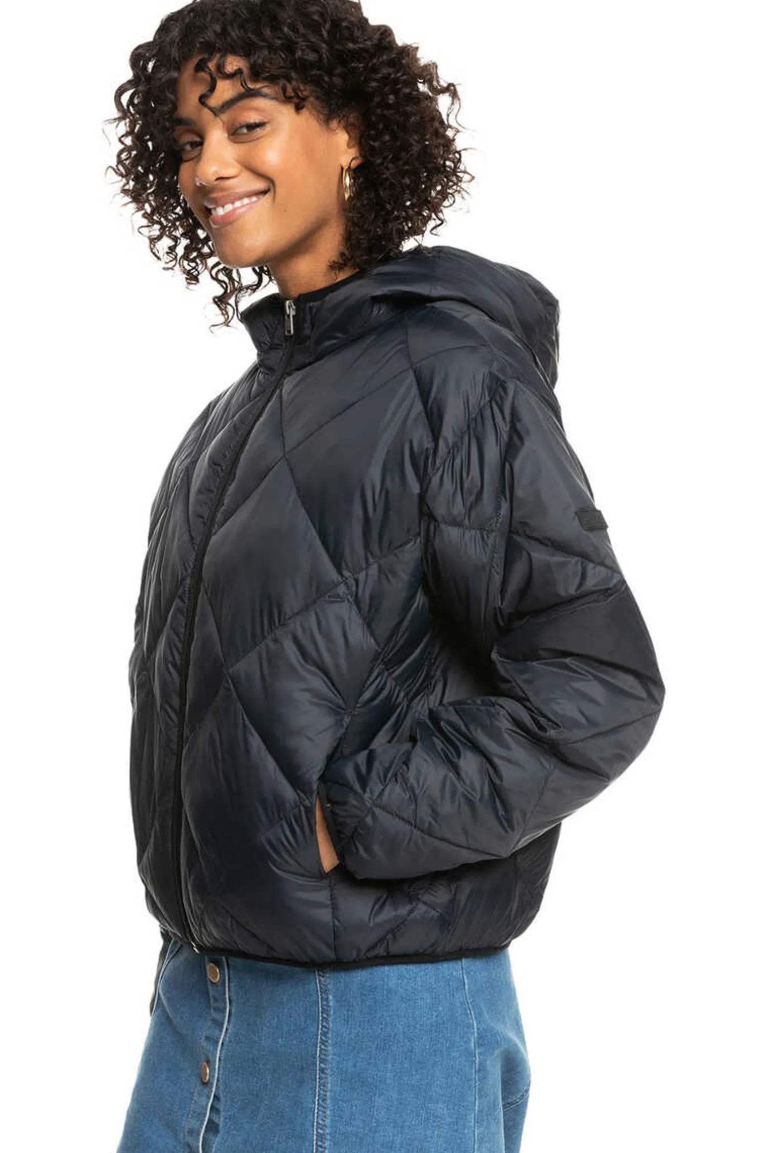 Roxy Sobretudos E Parkas-Wind Swept - Casaco Acolchoado Leve Comprimivel Para Mulher