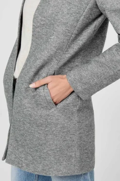 Only Sobretudos E Parkas-Woolen Cloth Coat With High Collar